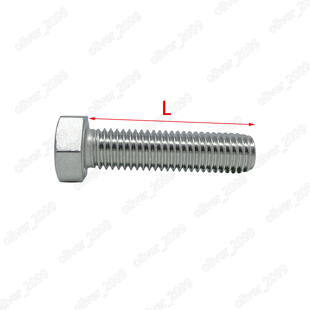 Fine Thread 304 Stainless Steel Hexagon Bolts Hex Head Screws M6 M8 M10 M12 M16