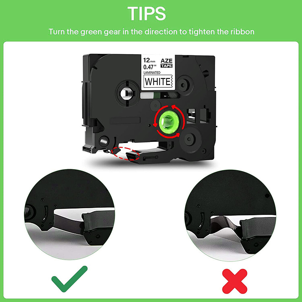 Compatible For Brother P-Touch Label Maker Tape TZe 6-24mm Laminated All Colors