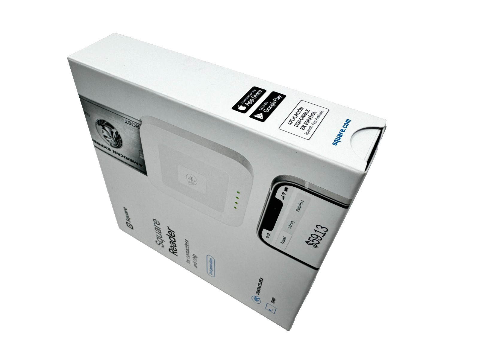 New Square Card Reader for Contactless and Chip 2nd Generation White