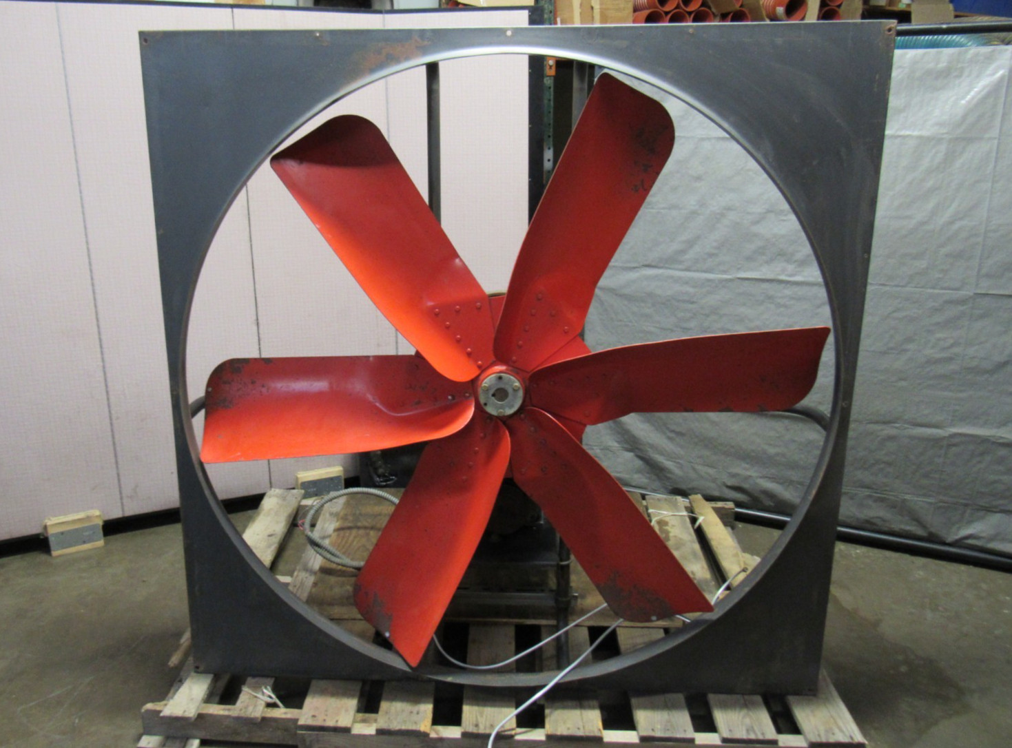 Dayton 60″ Belt Driven Exhaust Fan 6 Blade 66″X66″ Frame 10Hp 3Ph 230/460V 3C224