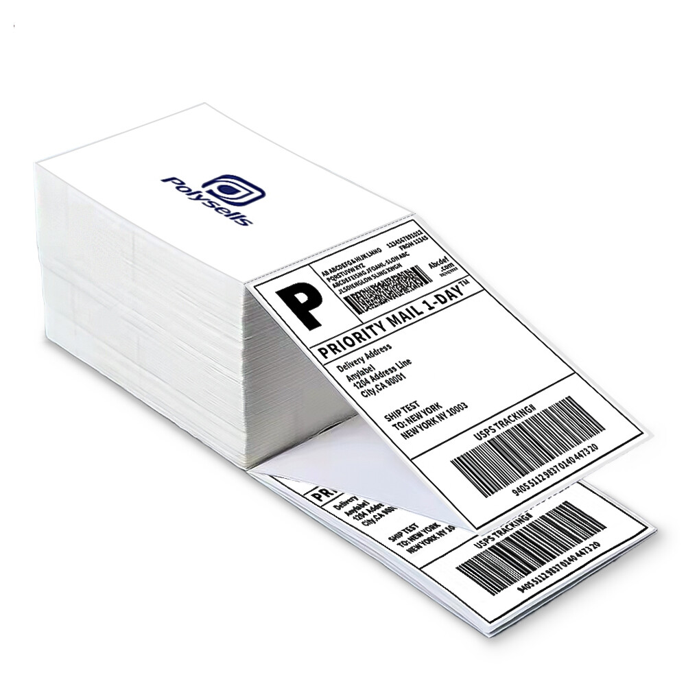 4″x6″ Direct Thermal Shipping Labels for Zebra&Rollo Printers Fanfold and Rolls
