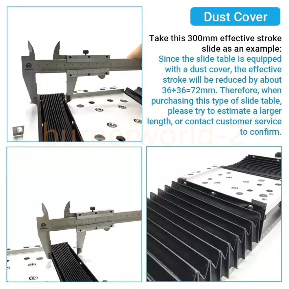100-1000mm Linear Rail Sliding Table Cross Slide Module SBR Guide Rail SFU1605