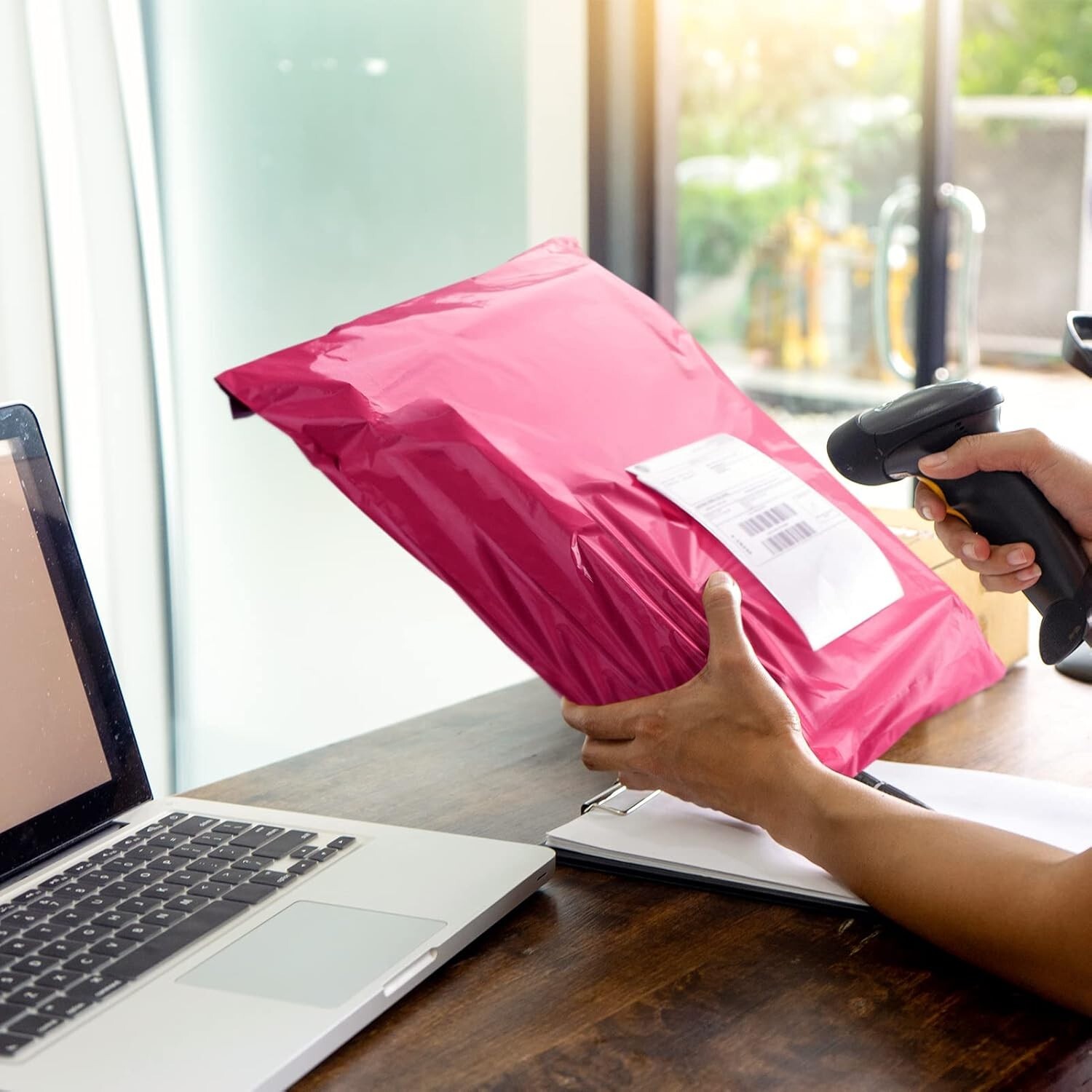 500 Poly Mailers 14.5×19 Large Shipping Bags for Clothing Mailing Poly Bags Pink