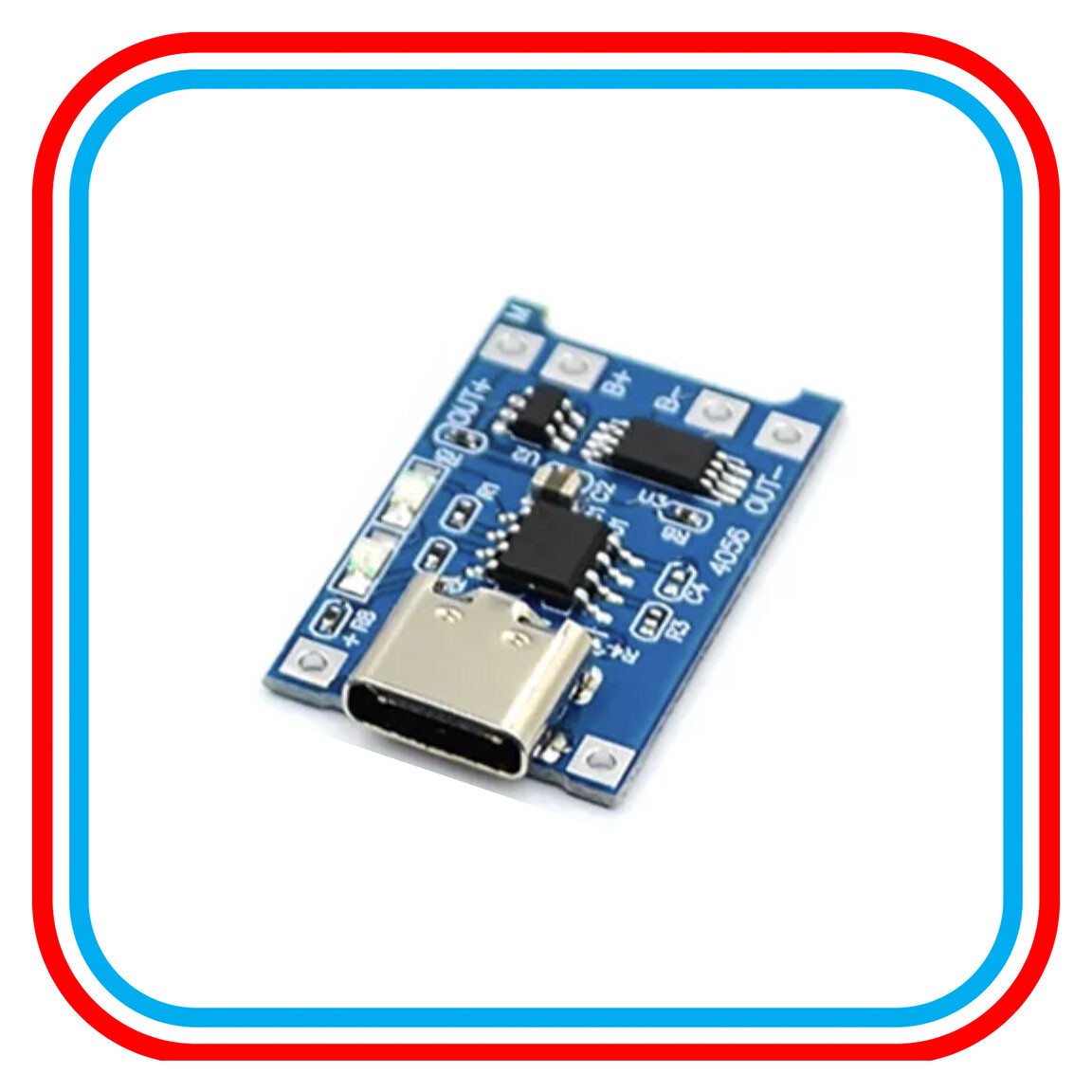 Type-C USB 5V 1A 18650 TP4056 Lithium Battery Charging Board Charger US