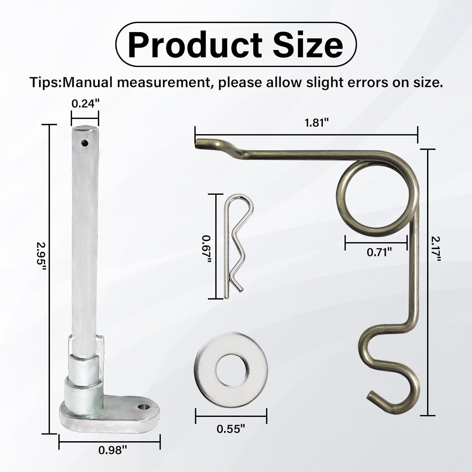 Fuel Door Hinge Pin with Gas Door Spring, for 2015-2024 F150 Loose Gas Cap Pe…