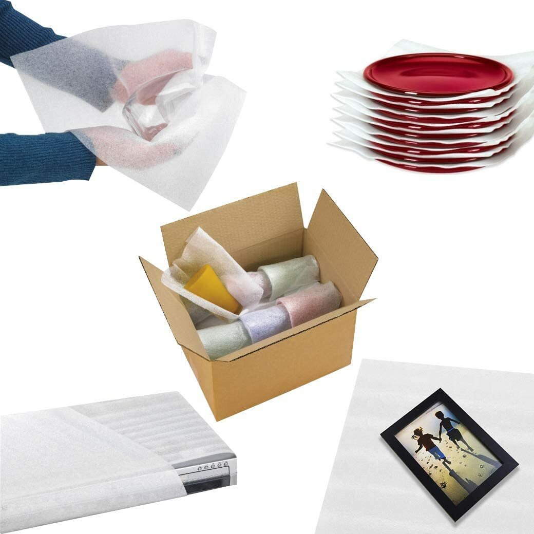 100 Foam Wrap Cushioning Sheets 12x12x1/16 packing materials for fragile items