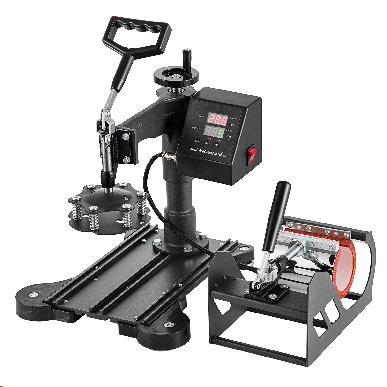 8 IN 1 Combo T-Shirt Heat Press 15″x15″ Transfer Machine Sublimation Swing Away