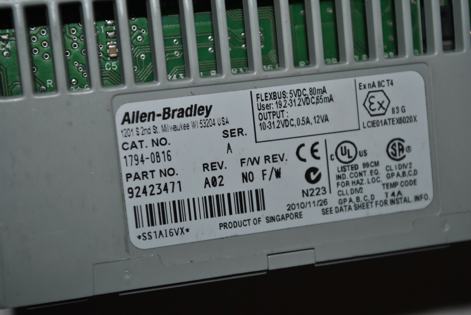 1794-OB16 ALLEN BRADLEY OUTPUT MODULE