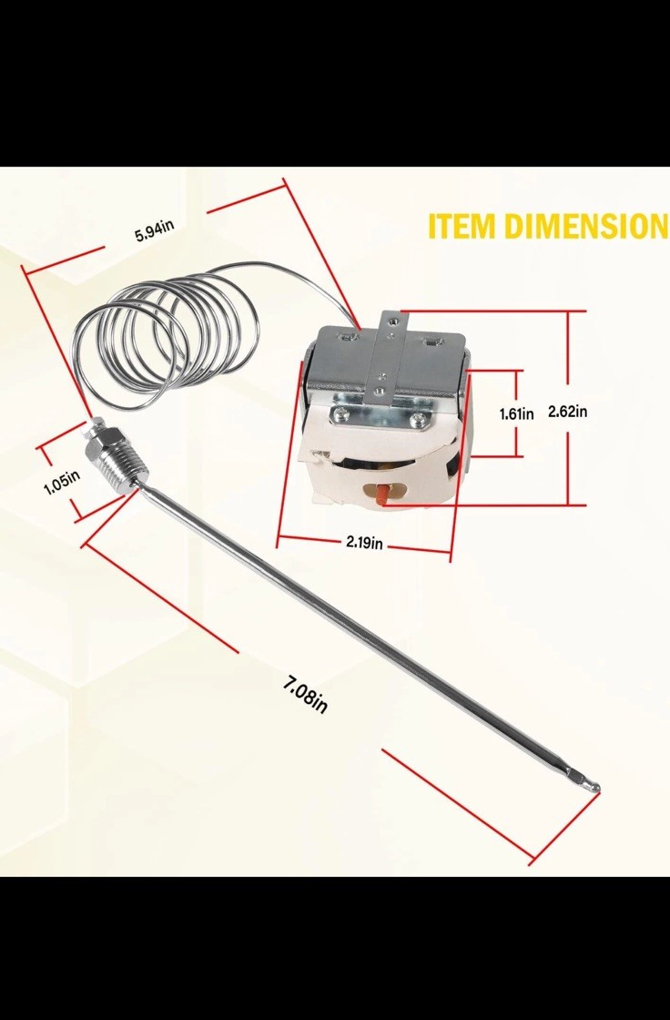 PP10084 High Limit Switch for Pitco Fryers LCH Hi Limit Safety Thermostat 450°F