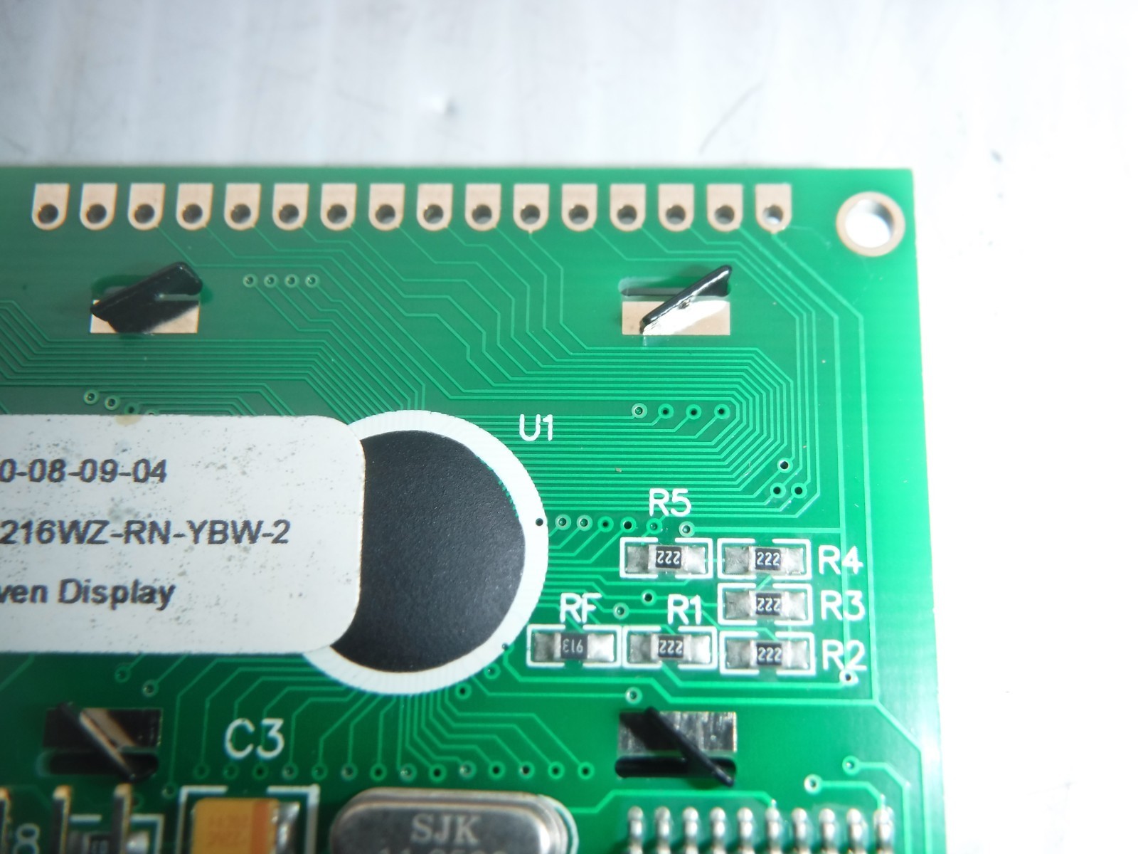 Newhaven Display 16203 Ver 1 LCD Screen NHD-0216WZ-RN-YBW-2 / 106550-08-09-04