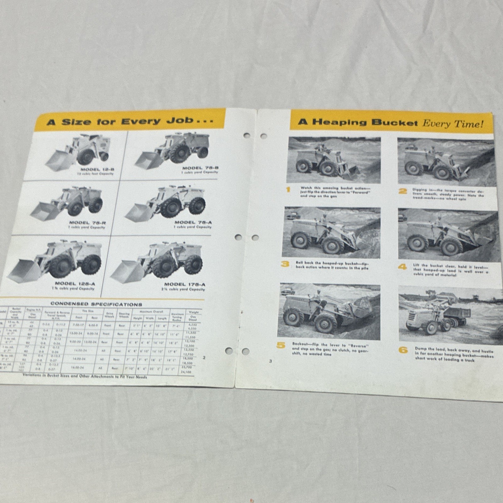 Clark Equipment The Michigan Line Heavy Equipment Brochure Bulletin 109A 1955