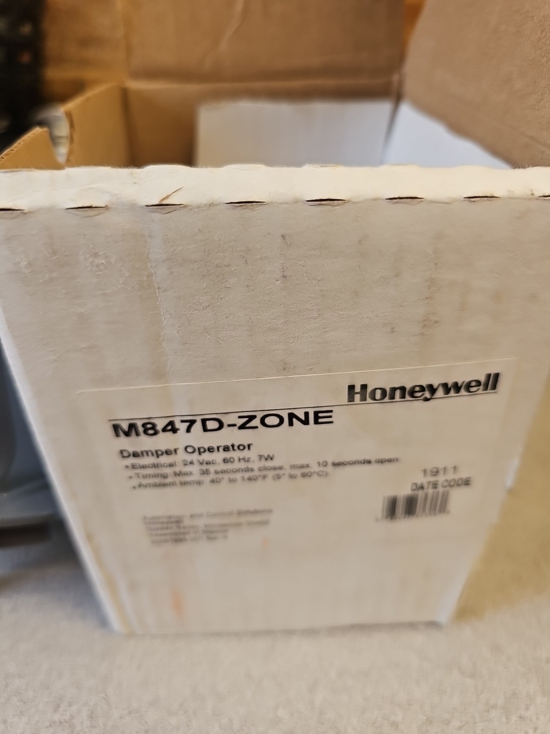 Honeywell M847D-ZONE/U Replacement Motor for Ard and Zd Zone Dampers, 24V