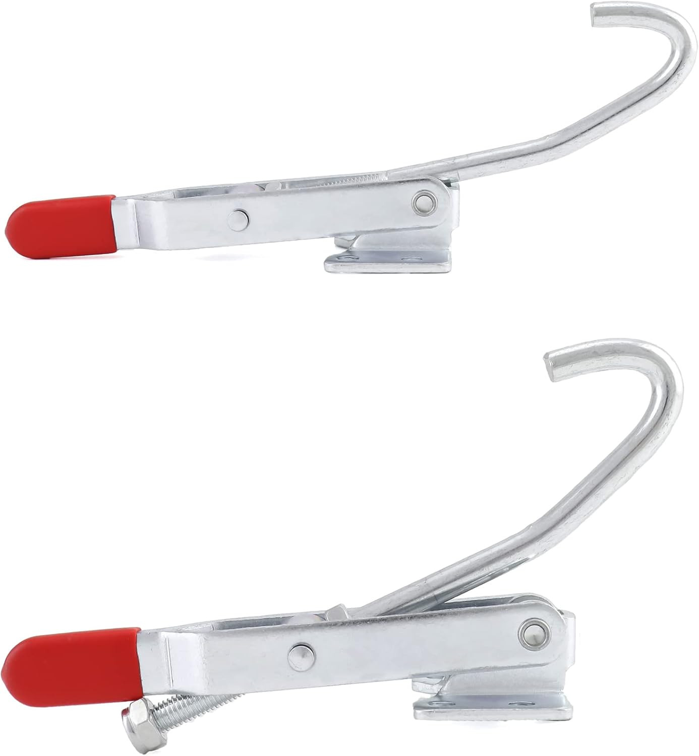 4 Pack J Hook Toggle Clamp 375 lb Holding Capacity Adjustable Pull Latch Red Kit