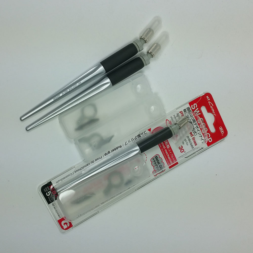 3Pcs NT Cutter SW-600GP Made in Japan Scalpel Craft Knife Grip Cushioned