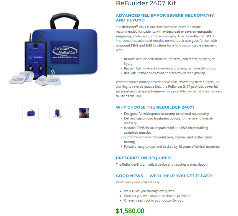Rebuilder 2407 Brand New Electrical Stimulation Device