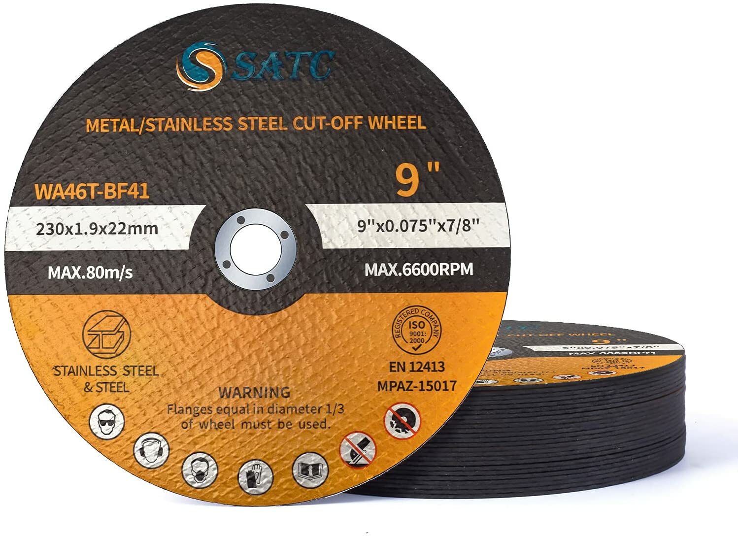 25PCS 9 inch Cut Off Wheel 9x.075×7/8″ Metal Angle Grinder Cutting Disc Wheels