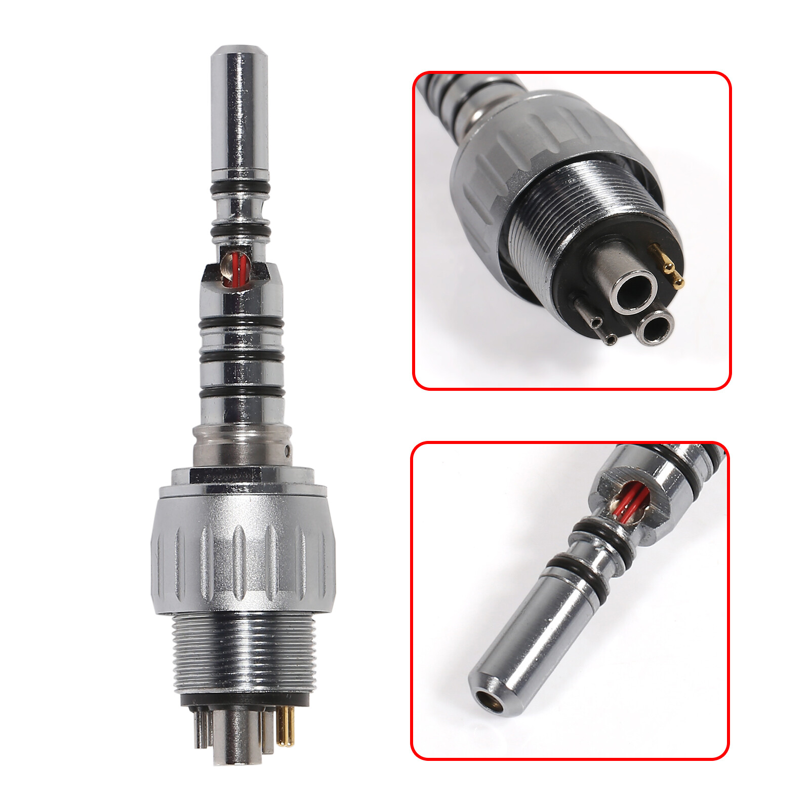 Dental LED Quick Coupler 4/6 Hole fit Kavo Multiflex LUX Fiber Optic Handpiece