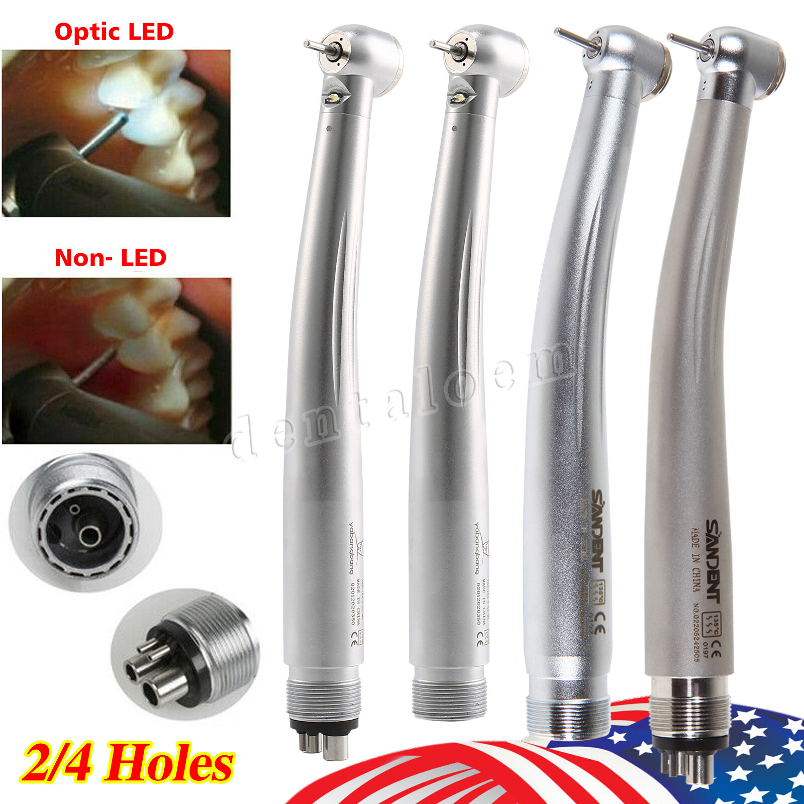 NSK Style Dental (LED Optic E-generator) Handpiece High Speed Turbine Turbina BM