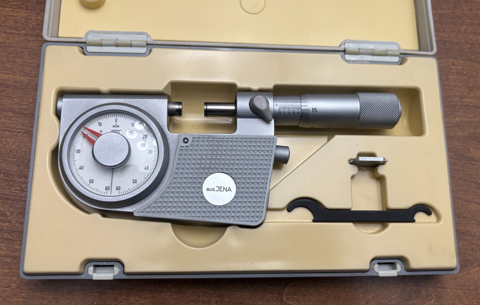 German made Carl Zeiss Jena Indicating micrometer 0-1″ Feinzeigermessschraube