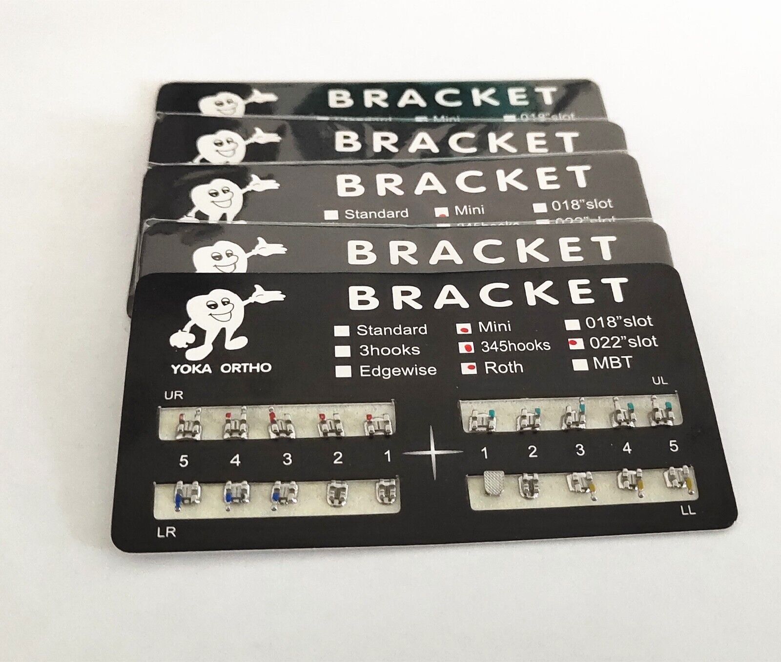Metal Brackets Mini Roth 022 Slot 345 with hooks Dental Orthodontic Yoka Ortho