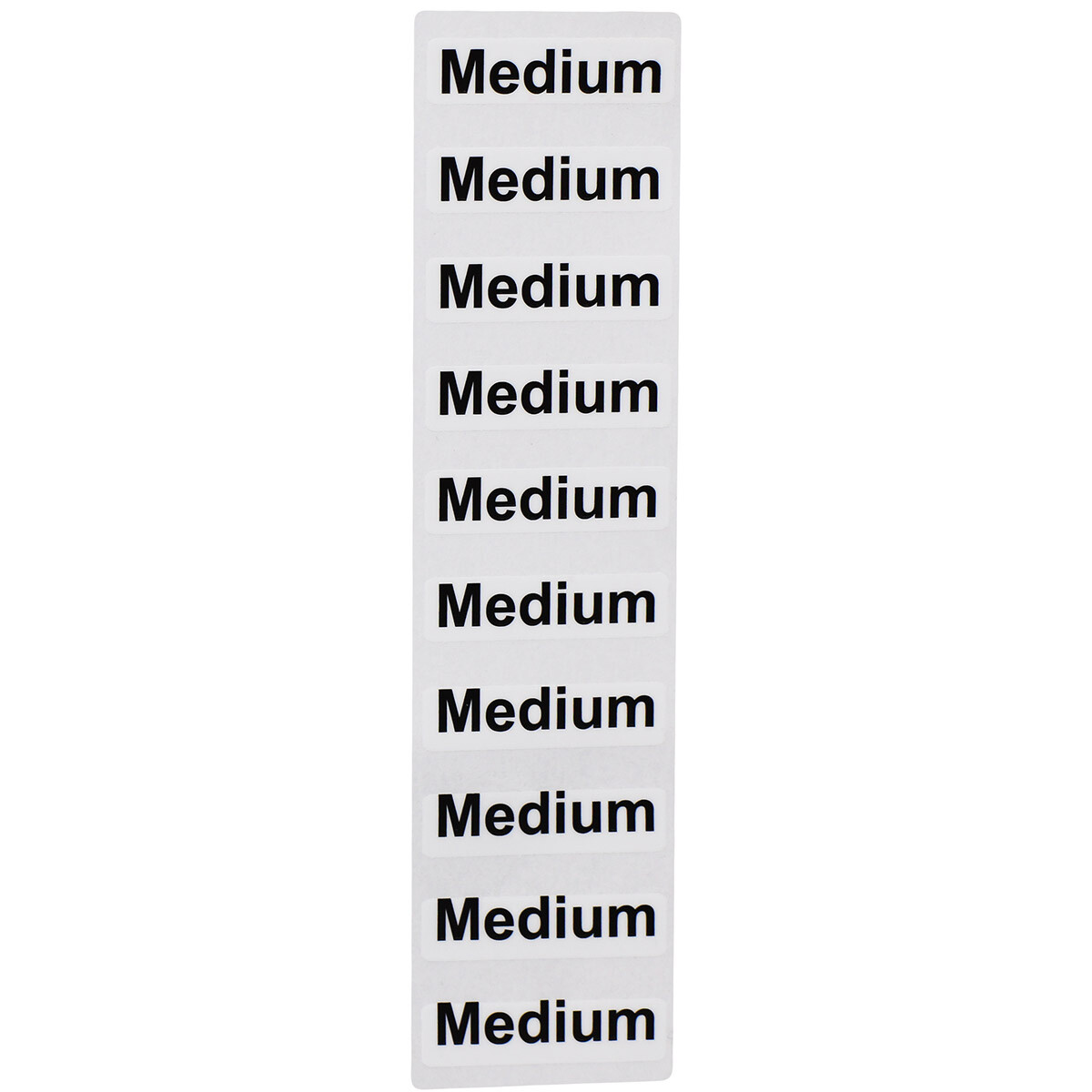 Clear Clothing Size Strip Labels | 1.25 x 5 Inches – 125 Pack | Pick One Size