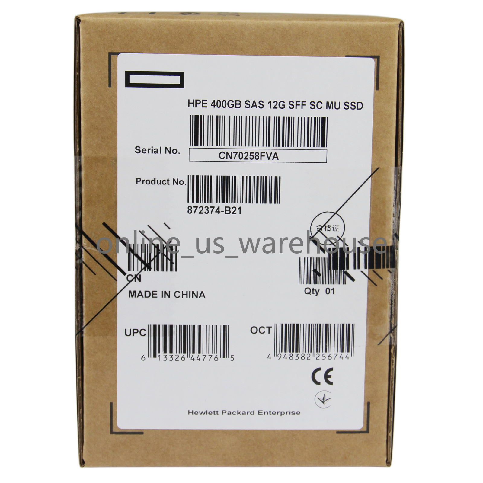 872373-001 872505-001 872374-B21 HPE SSD 400GB SAS 2.5″ SSD Solid State Drive