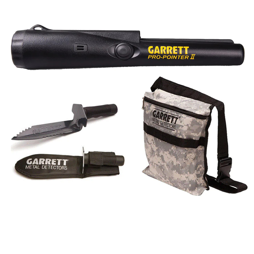 Garrett Pro-Pointer II with Garrett Edge Digger and Camo Finds Pouch