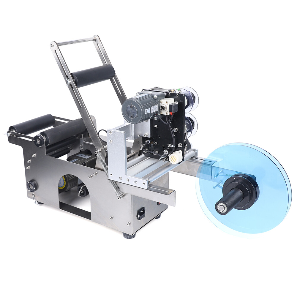 Semi-automatic Round Bottle Labeling Machine Production Date Marking Machine