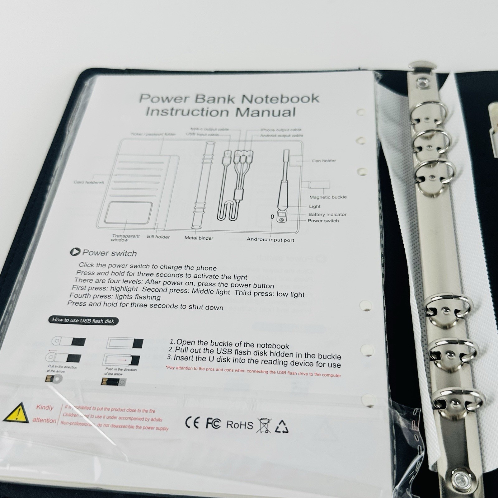 Planner 2022-2024,Personalized Notebook with Power Bank 8000MAH Wireless Charger
