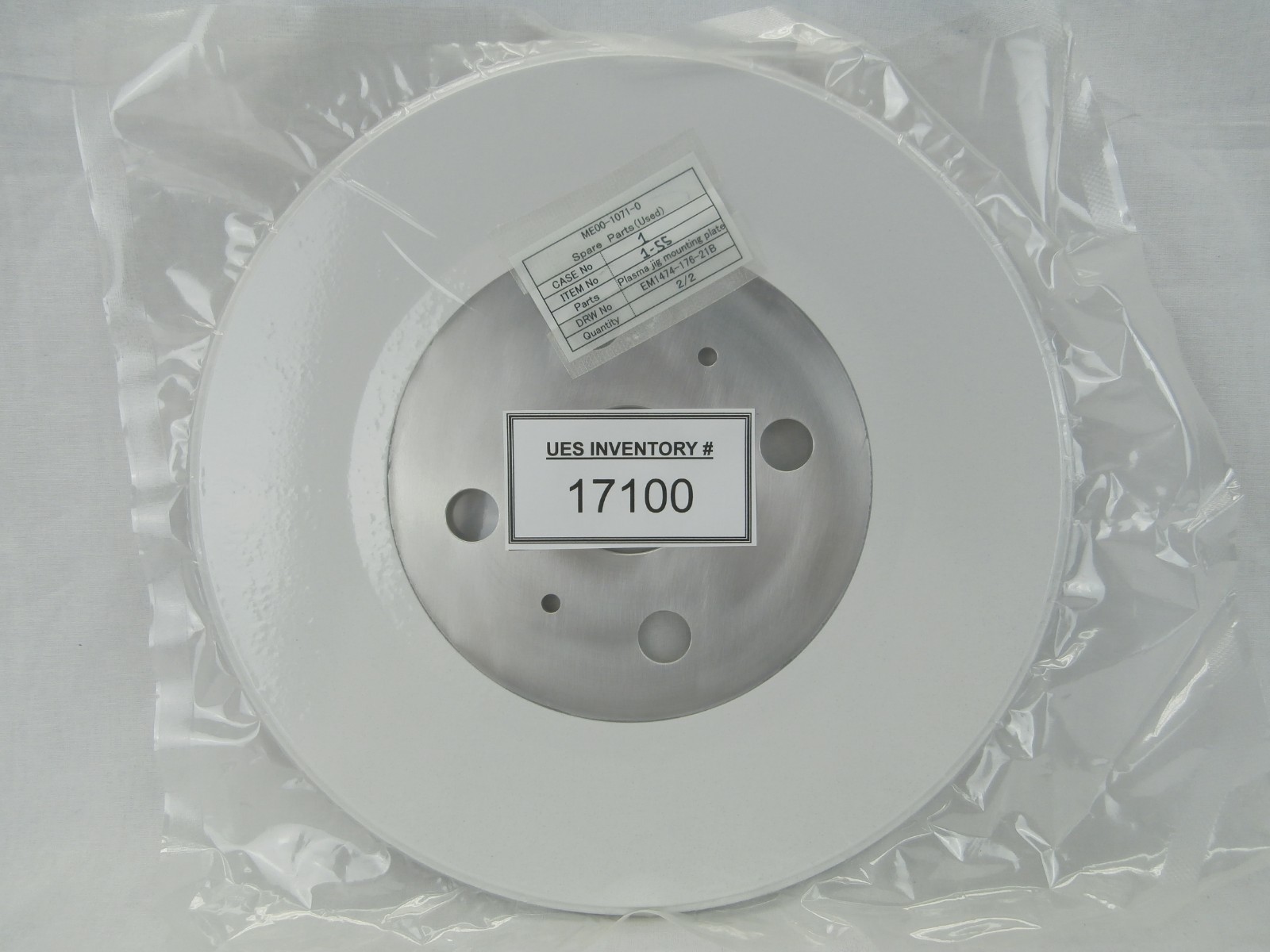 Ulvac Technologies EM1474-176-21B Plasma Jig Mounting Plate Ceraus ZX-1000 New