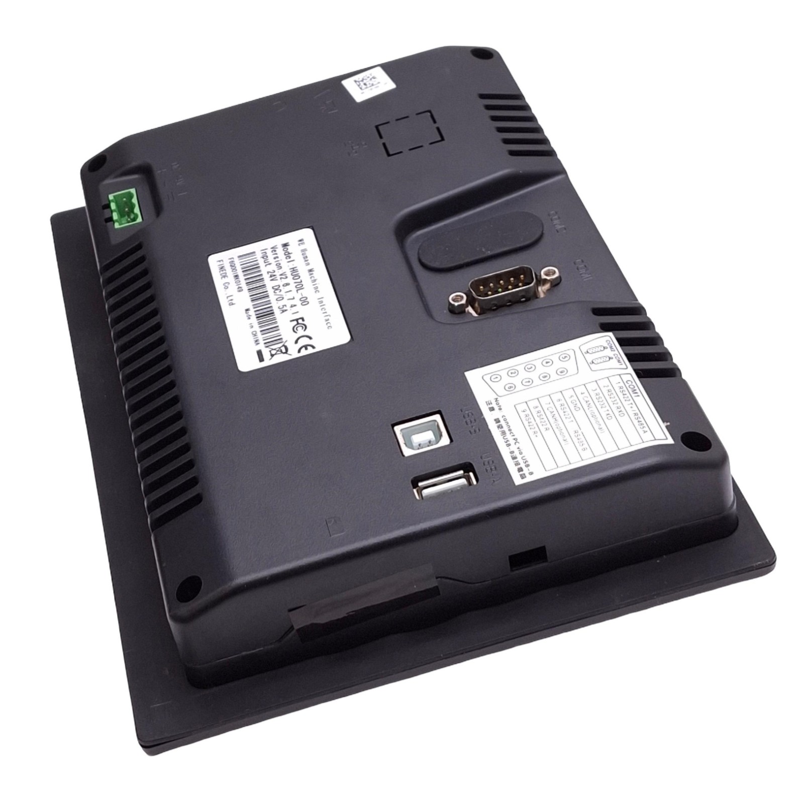 FATEK HU070L-00 UniCon HMI Panel, 7in Touch Screen, 24VDC, RS232/422/485, USB