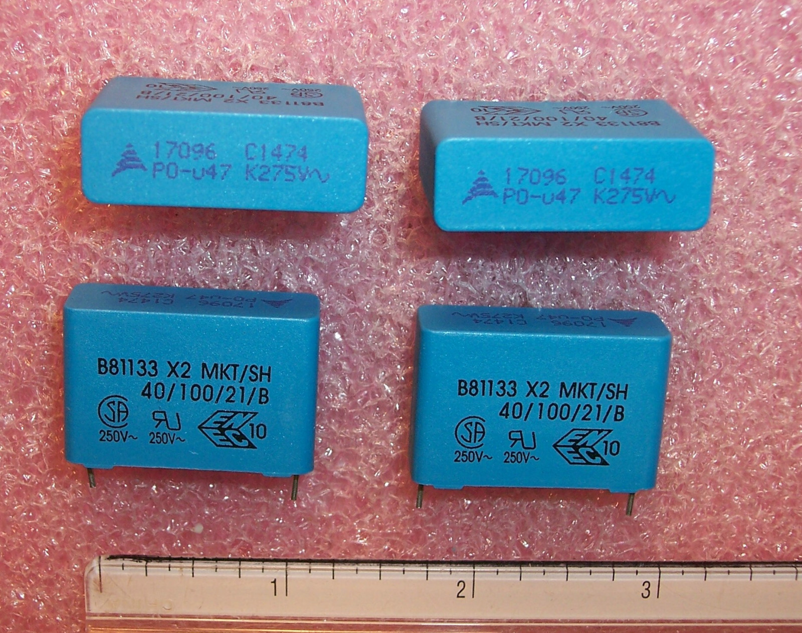 QTY (20) .47uf 275Vac 10% X2 EMI SUPPRESSION CAPACITORS B81133C1474K EPCOS