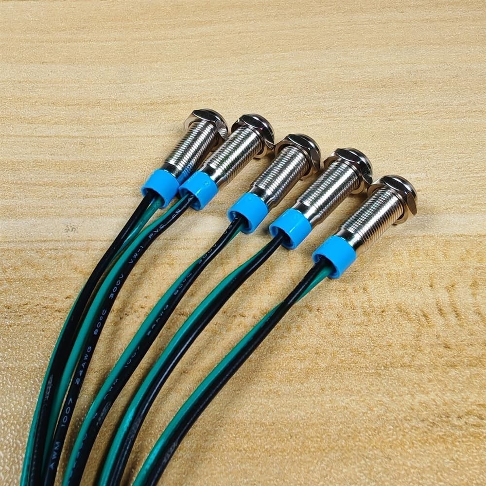 6mm 3V-4.5V-5V-6V-7.5V-9VDC Waterproof Signal Lamp with Wire, LED Metal Indic…