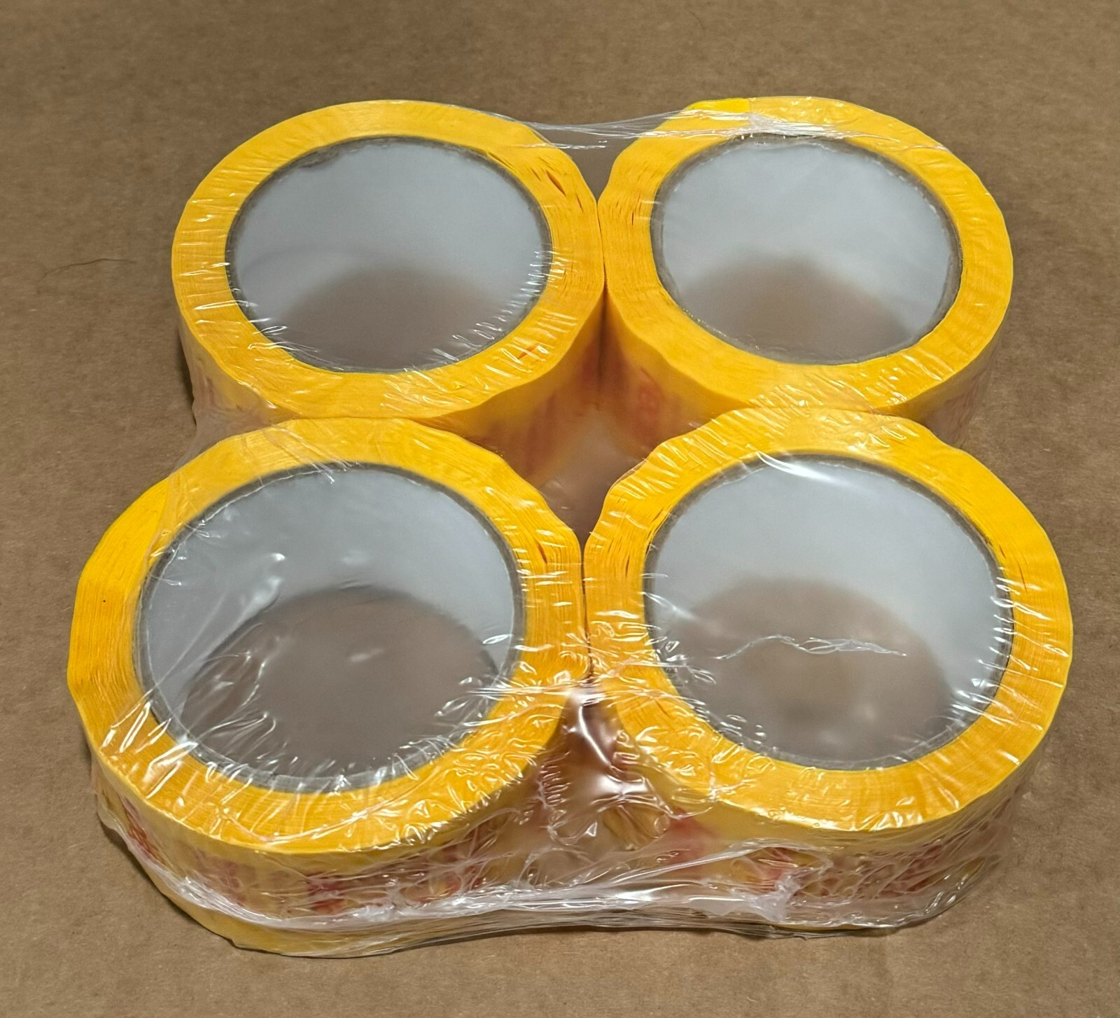 4 ROLLS OF OFFICIAL EBAY YELLOW BRANDED TAPE PACKING SHIPPING SUPPLIES 75′ x 2″