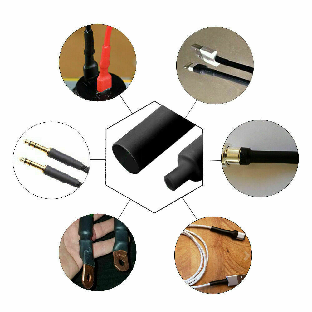 Black+Red Heat Shrink Tubing 3:1 Wire Insulation Cable Sleeve Wrap Marine Grade