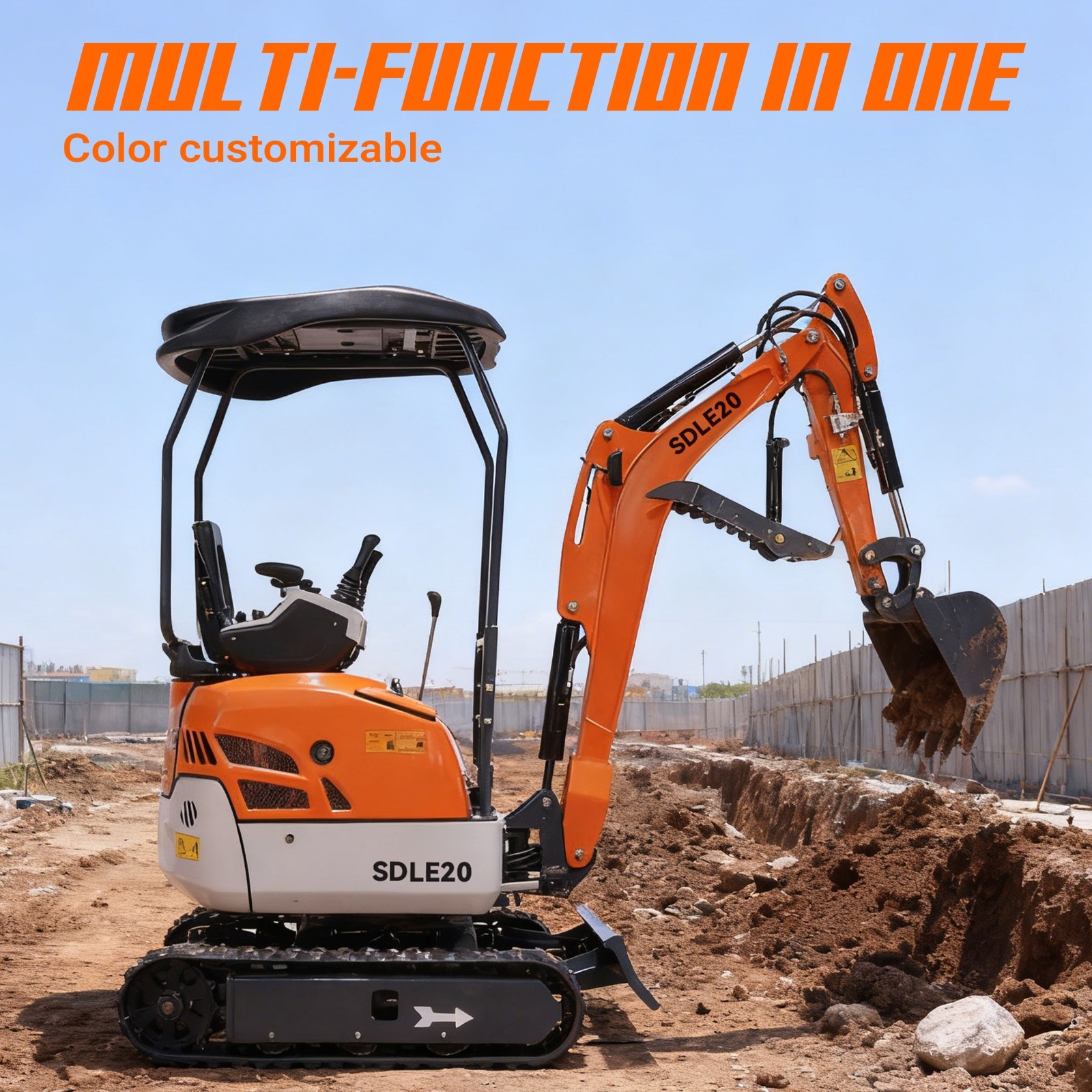 20HP Kubota EPA Mini Excavator | Hydraulic Thumb, Side Tilt & Wide Tracks
