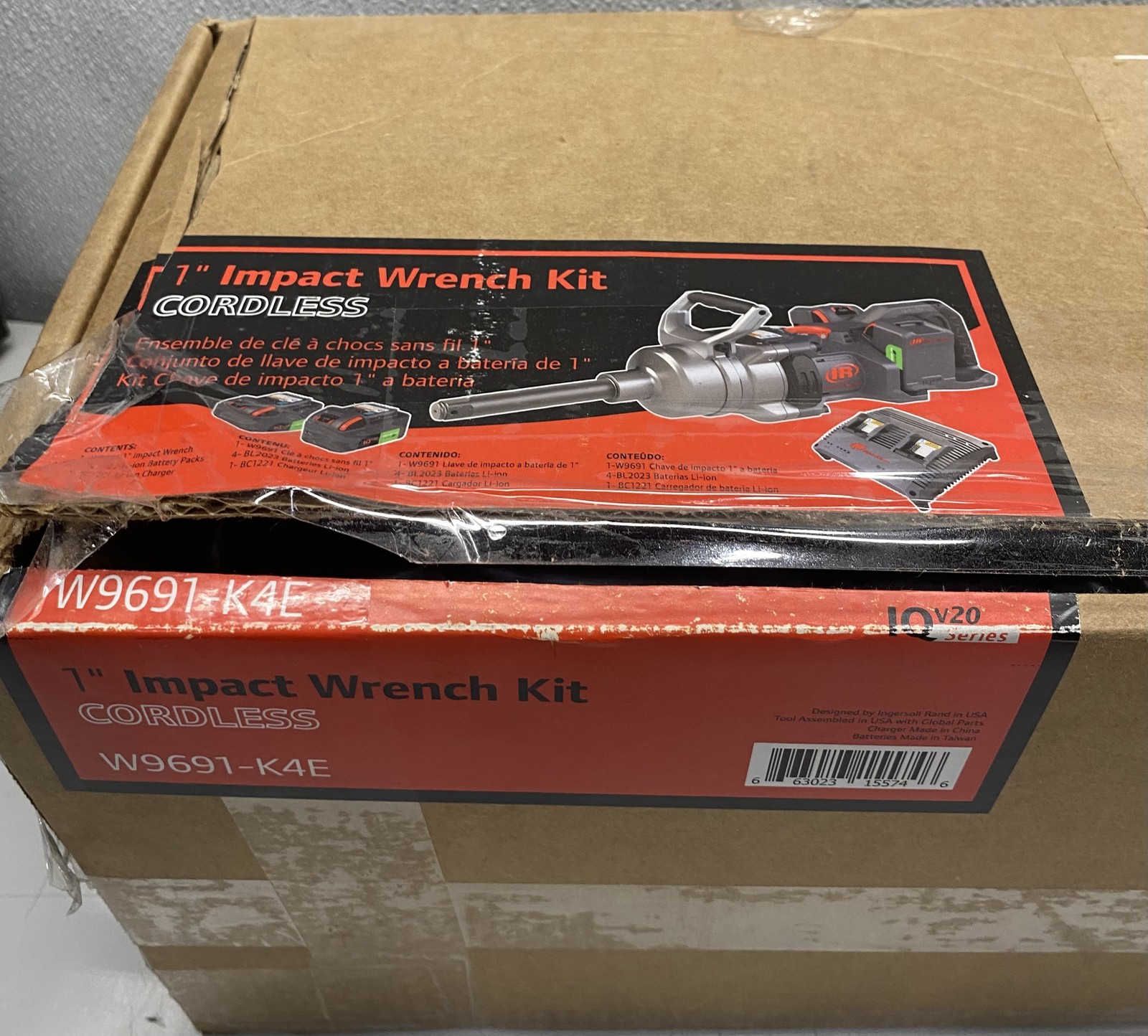 Ingersoll Rand Extended Anvil IQV20 Impact Wrench Kit IRC-W9691-K4E