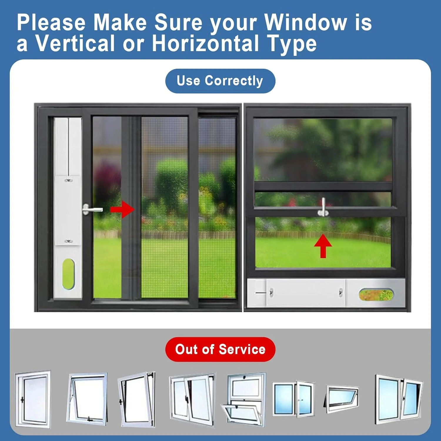 Portable Air Conditioner Window Vent Kit with 80″ Length Hose, Adjustable Window