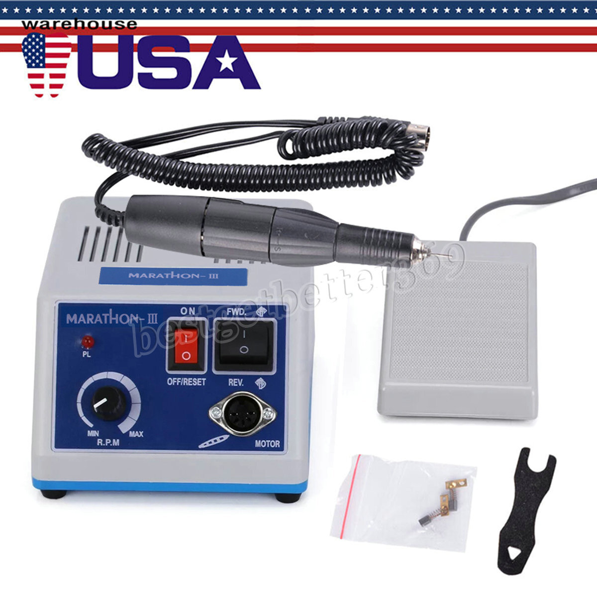 Dental Lab Marathon Electric Micromotor Contra Angle/Straight Handpiece Polisher