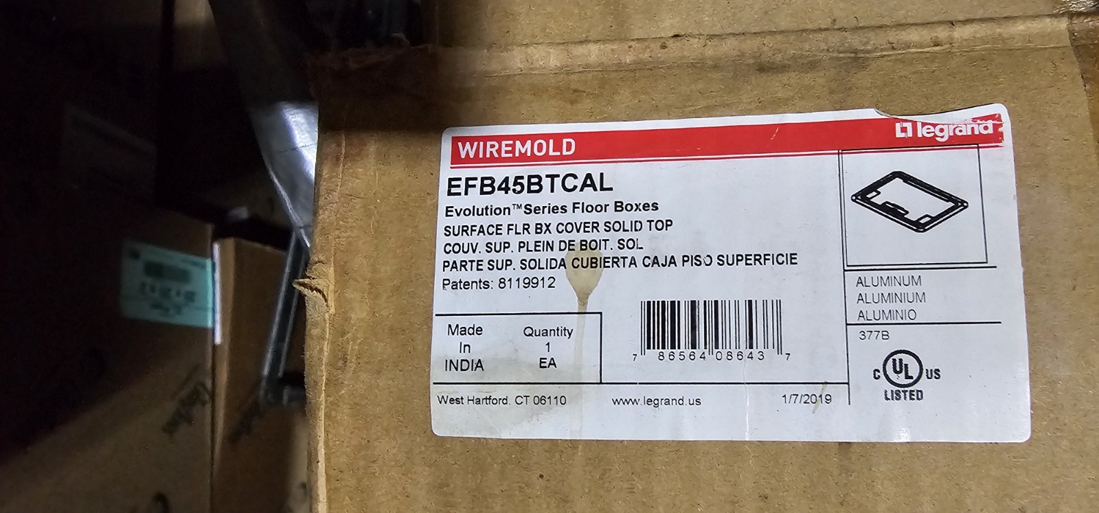 LCAN EFB45BTCAL EVO FLR BX SRF CVR