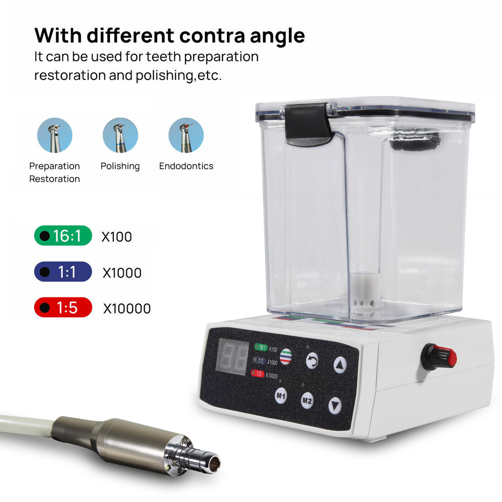 NSK Style Dental Brushless LED Electric Micro Motor/1:5 LED Increasing Handpiece