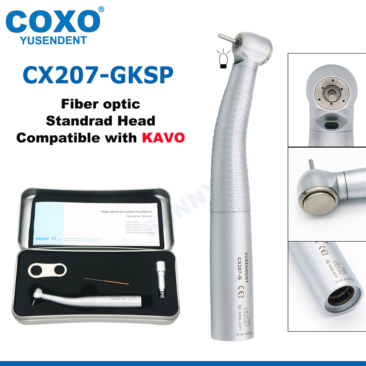 COXO Dental Fiber Optic Handpiece High Speed Turbine Coupler For KAVO MULTIflex