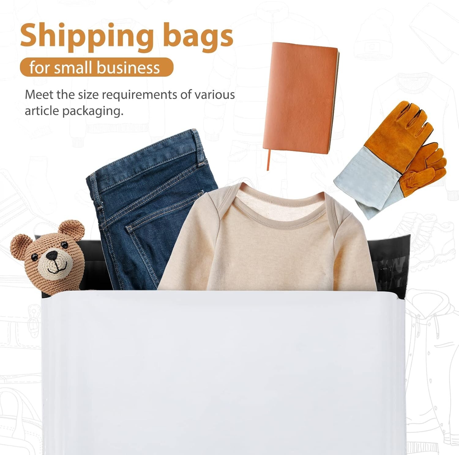 Poly Mailers Shipping Bags Mailing Envelope Large Package Bag 19×24″ 100 White