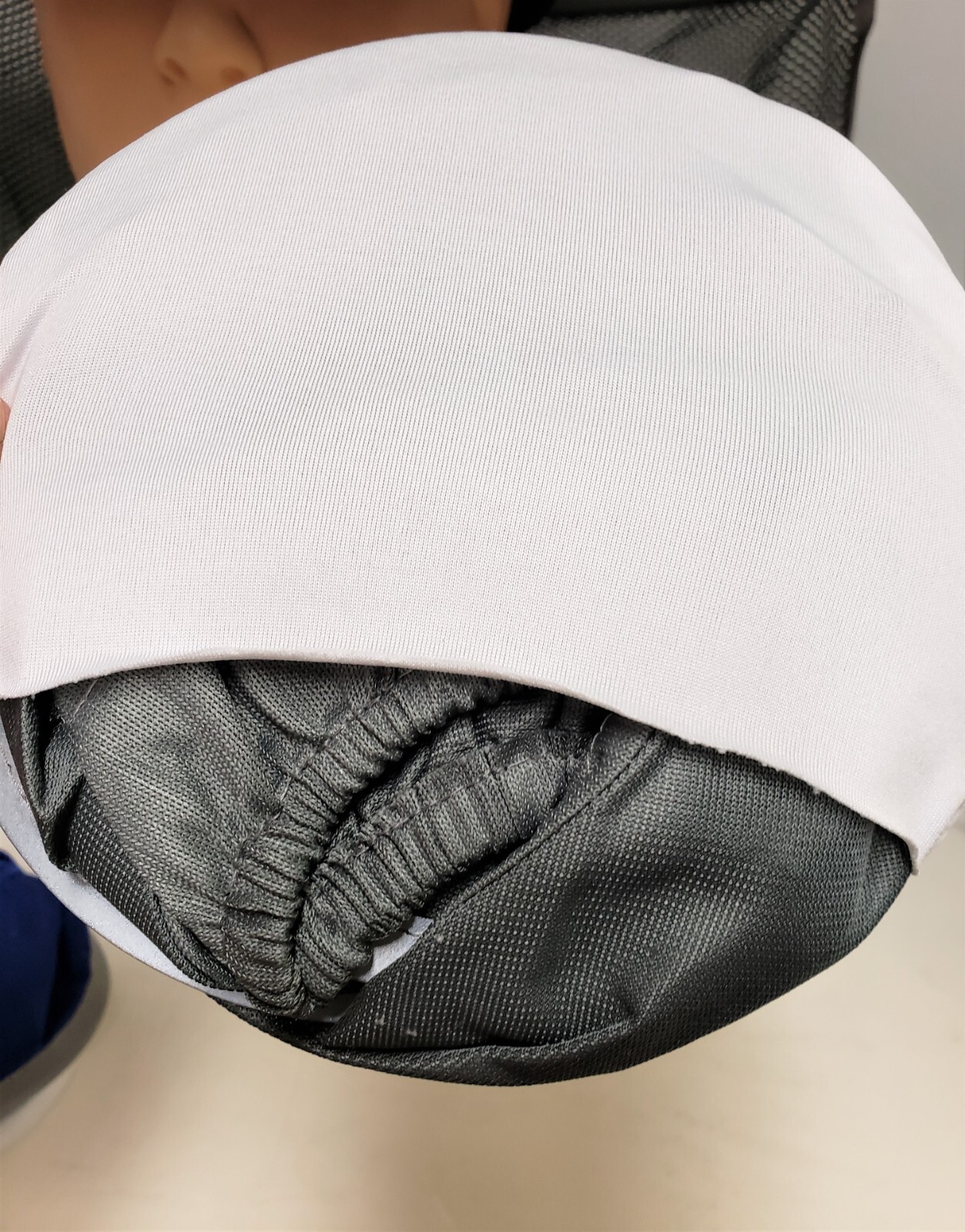 GRAY Hard Hat Sun Shade Visor Full Brim Mesh Neck HI VIS REFLECTIVE STRIPE