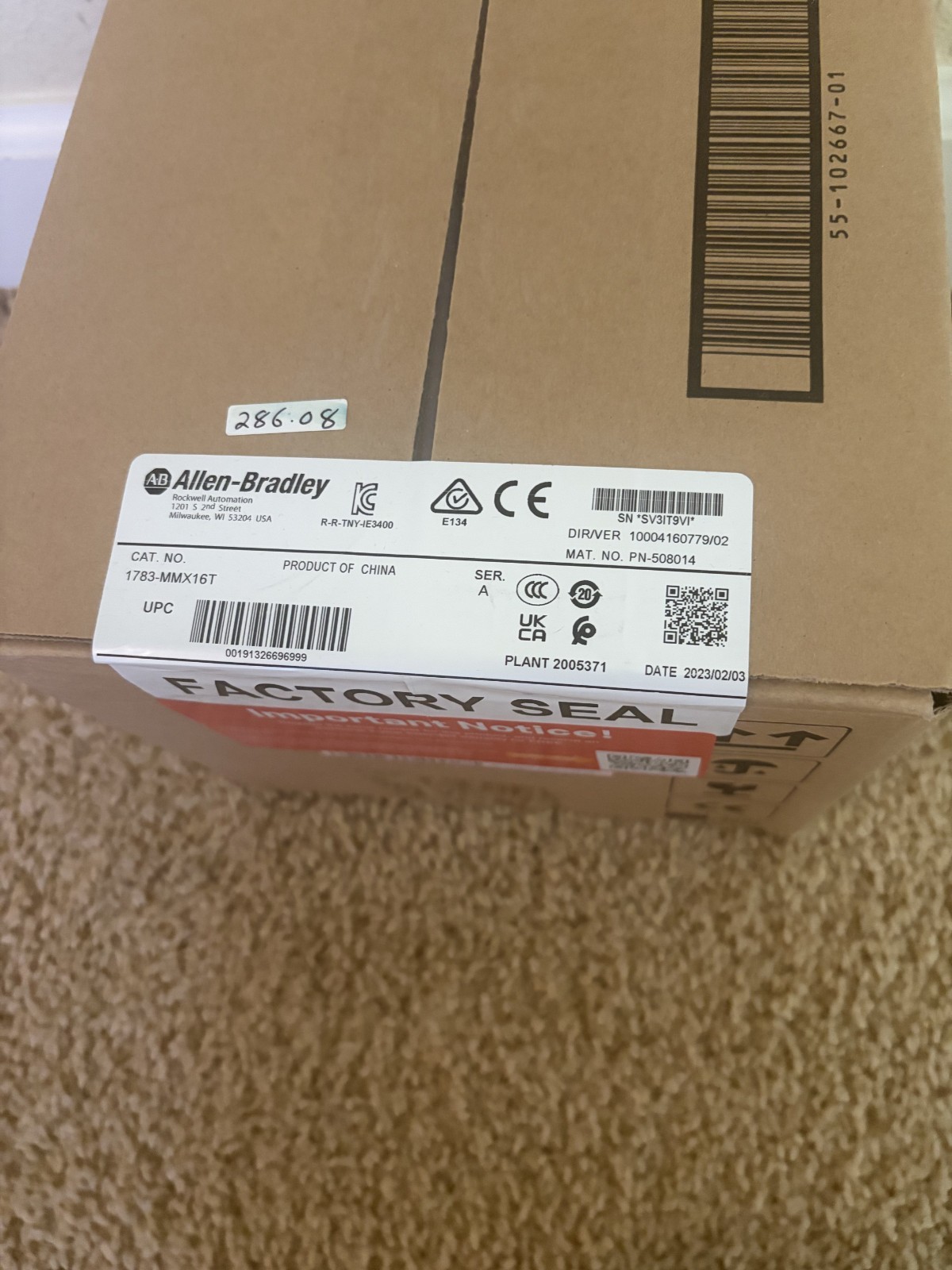 Allen Bradley/Rockwell Automation 1783-MMX16T: 16 Port Network Expansion Module