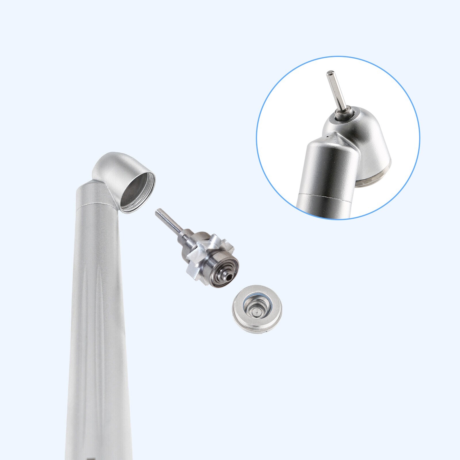 Dental Surgical 45 Degree High Speed Handpiece Push Button Single Spray 4 Holes