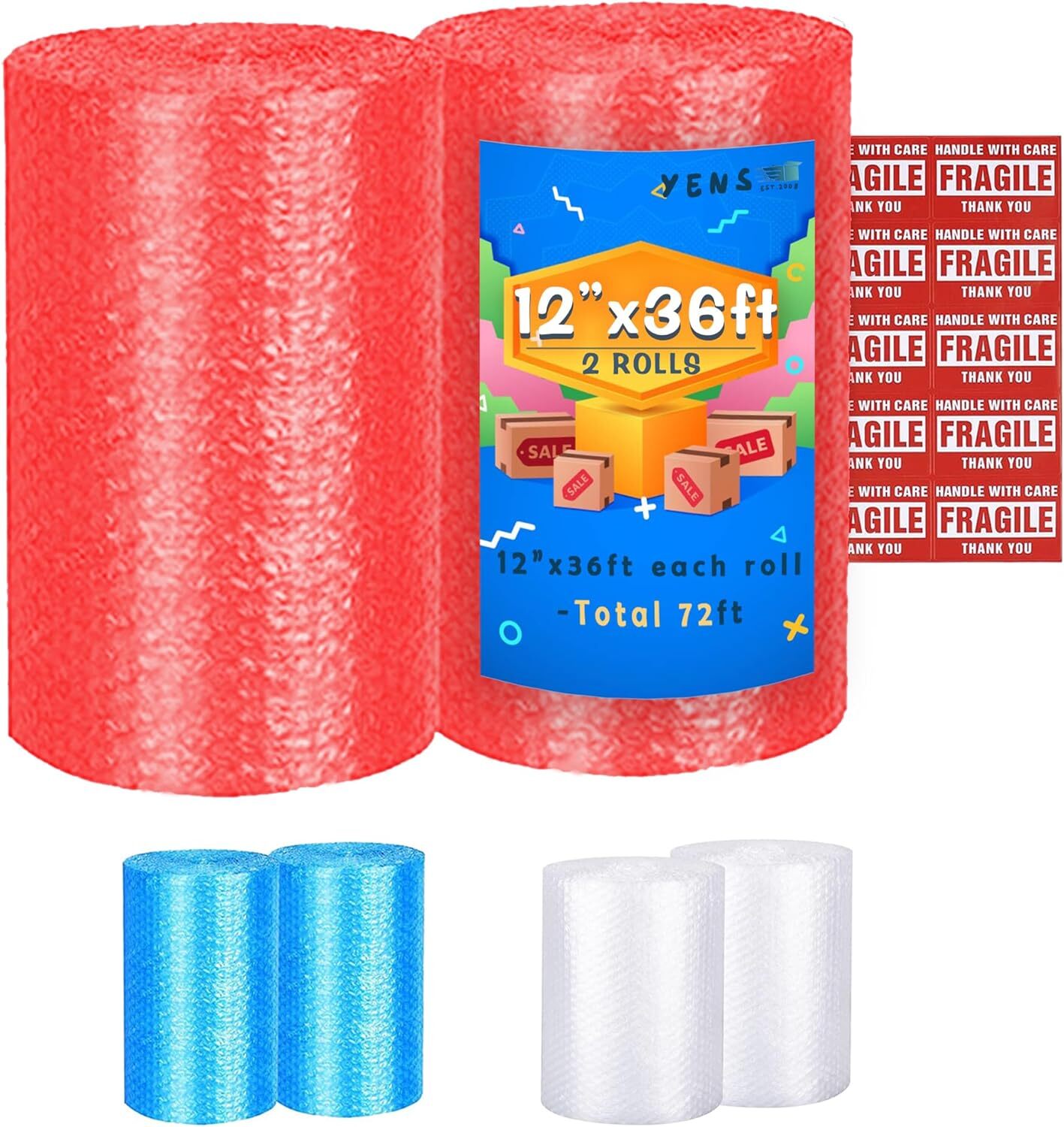 Small bubble 3/16″ Perforated every 12″ 35 70 350 700 1400 ft Shipping / Mailing