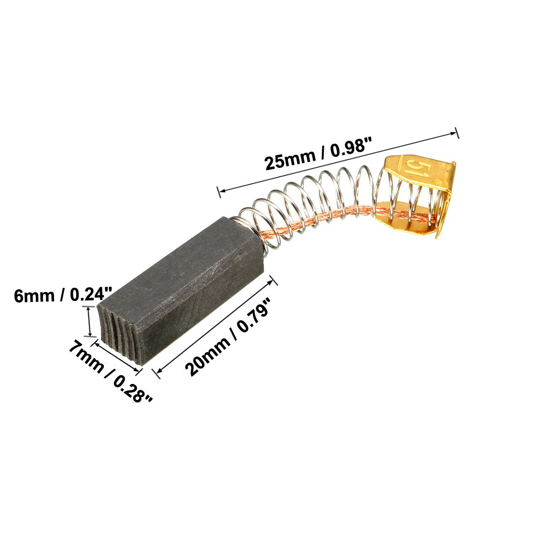 10 Packs Carbon Brushes Electric Motors Replacement Part 20mm x 7mm x 6mm