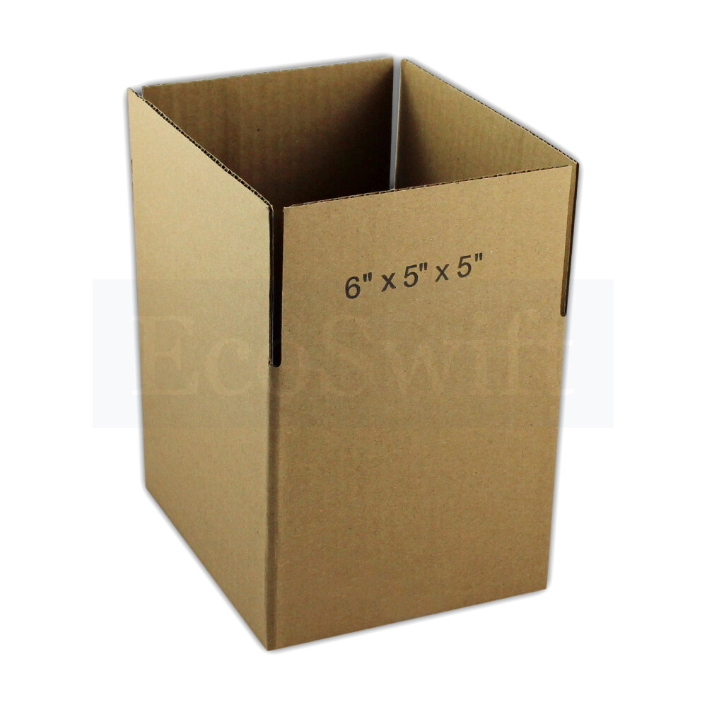 1-200 6x5x5 “EcoSwift” Cardboard Packing Mailing Shipping Corrugated Box Cartons