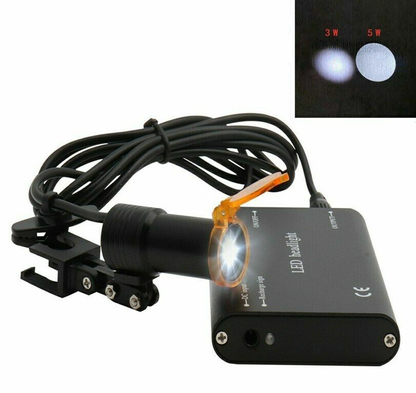 Dental Medical 5W LED Head Light with Filter Insert Type for Binocular Loupes US